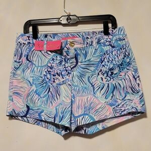 NWT Lilly Pulitzer Callahan Bermuda Blue Fishful Thinking Shorts Size 6
